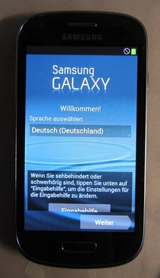 Samsung Galaxy S3 Mini, Blau, GT 18190,  Display Kratzerfrei - Bild 1 von 2