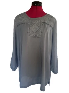 Coldwater Creek Women Gray Long Sleeve Top Sz Medium - Picture 1 of 9