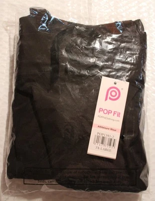 NUEVO CON ETIQUETAS POP FIT Leggings Ropa de Ocio Estampado Negro POP1391-2 Mujer Talla 3X-Grande Foto 1 de 4