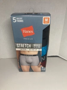 Hanes Premium Herren Mid-Rise Stretch Badehose 5er Pack - Blau/Schwarz/Grau M - Bild 1 von 3
