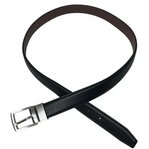 Youth Boys Black Leather Dress Belt 34x1 inch - Picture 1 of 2