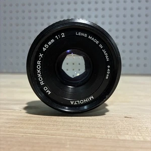Minolta MD Rokkor-X 45mm Prime Pancake Lens for 35mm SLR Film Camera - Picture 1 of 5