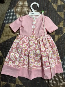 Home Made Doll Clothes fits American Girl Dress Pink Floral - Picture 1 of 4
