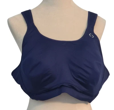 Sujetador deportivo Brooks MAIA Blue Moving Comfort Collection 44C cierre trasero con aros Foto 1 de 4