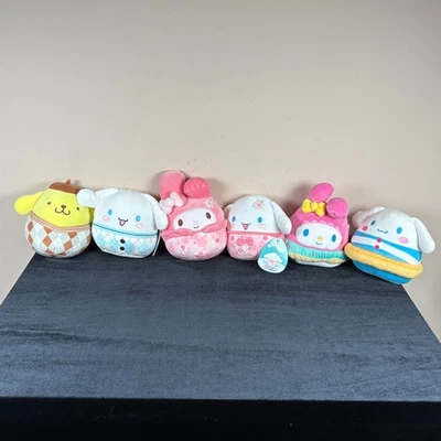 Hello Kitty Sanrio Squishmallow My Melody Cinnamoroll Pompompurin Lot 6 - Image 1 of 4
