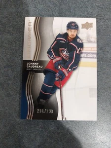 Johnny Gaudreau Short Print Numbered 299 Premier 2023-2024 Columbus Blue Jackets - Bild 1 von 2