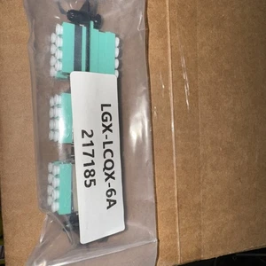 12 Port LGX Footprint Fiber Patch Panel Loaded with 6 Aqua LC Adapters - Picture 1 of 3