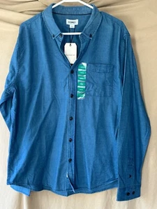 MLSD--Como-Man. Mens Blue,long sleeve,button up,collar SHIRT L. NEW - Picture 1 of 2