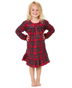 Family Pajamas Matching Kids Brinkley Plaid Family Pajama Nightgown, Brinkley... - Picture 1 of 2