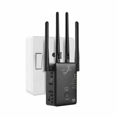 VICTONY Wireless Range Extender 1200Mbps WiFi Extneder Dual Band / WA1200/BLACK - Image 1 of 4
