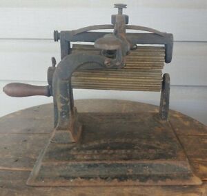 Antique Cast Iron Fabric Crimper Fluter Patented 1866 Newark Nj