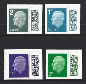 GREAT BRITAIN 2023 KING CHARLES III SET 4 BOOKLET STAMPS UNMOUNTED MINT MNH - Imagen 1 de 1