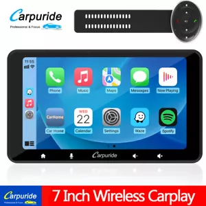 Carpuride 7" Apple CarPlay Stereo Android Auto Wireless Mirror Link w/Control - Picture 1 of 14