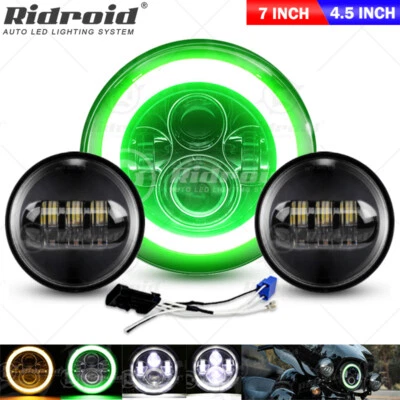 7" Led Headlight Passing Lights For Harley-Davidson Electra Glide Ultra Classic - Image 1 of 4