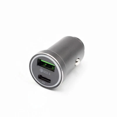 Auto Ladegerät USB-C und USB-A - 36W Zigarettenanzünder KFZ Adapter Metall - Bild 1 von 4
