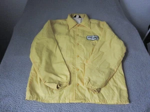 Vintage John Deere Jacket Mens Large Yellow 70s Bomber Satin Nylon UAW - Picture 1 of 10