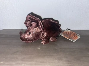 Russ Zonies Tyrone Dinosaur Plush Stuffed Triceratops Bean Bag Earth Zone - Picture 1 of 5