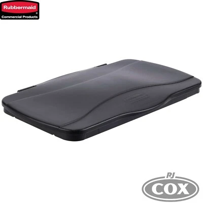 Rubbermaid Slim Jim Hinged Black Lid that Suit 60 and 87 Litre Slim Jims - Image 1 of 3