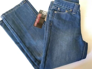 Boys North Point Blue Denim Jeans Adjustable Waist Straight Leg Size 7 X10 - Picture 1 of 4