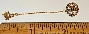 PIN MASÓNICO ESTRELLA ORIENTAL ORO AMARILLO 10K VINTAGE SELLO FIRMADO - Imagen 1 de 11