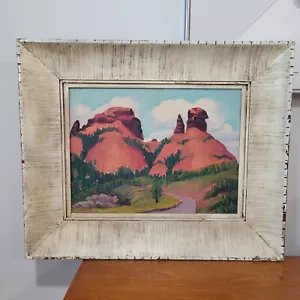 Vintage Pleine Aire Arizona Southwest Landscape 24" x 19" - Picture 1 of 6