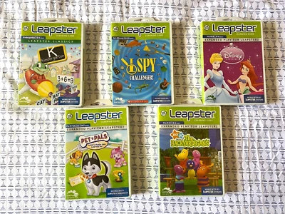 Leapfrog Leapster - Learning Games Lot of 5 - I Spy, Disney, Backyardigans, Pet - Image 1 of 4