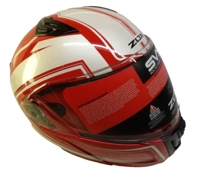 Zox Condor SVS Motorcycle Street Bike Helmet Red Silver X SMALL XS - Image 1 of 4