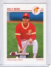 1991 Line Drive AAA Billy Bean #1 Baseball Card 