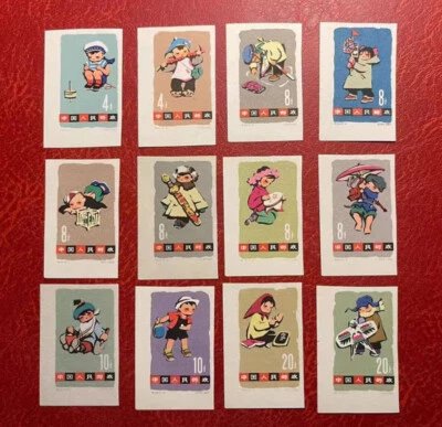 Rare China Stamp 1963 S54B Children No Teeth Right Angle  F/VF Collection - Image 1 of 4