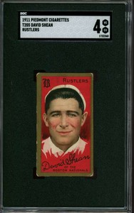 1911 T205 GOLD BORDER DAVID SHEAN RUSTLERS SGC 4 VG-EX GGR5802