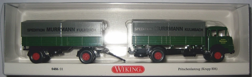 WIKING 048601 Pritschenlastzug (krupp 806 ) Murrmann Kulmbach