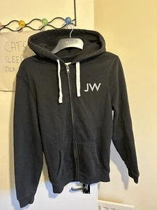 MENS BLACK MEDIUM HOODED ZIPPED FLEECE/JUMPER - Picture 1 of 1