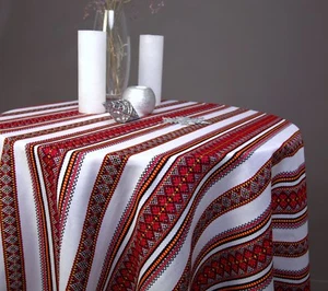 Mantel Ucraniano Adorno Boda Decoración Rojo Negro Ester Regalo - Imagen 1 de 7