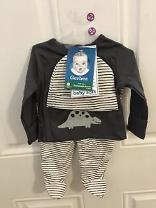 BRAND NEW INFANT BOYS SIZE 0-3 MONTHS GERBER 3 PIECE OUTFIT - Picture 1 of 9