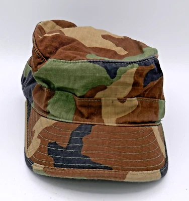 Military Issued BDU Woodland Hot Weather Cap, Size 6 7/8 - Image 1 of 4