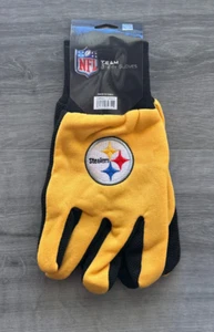 NFL Pittsburgh Steelers Utilitario Adulto Trabajo Jardín Guantes Bordados Logotipo WH - Imagen 1 de 3