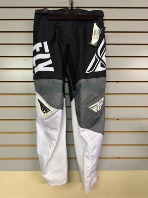 Fly Racing F-16 Riding Pants BLK/Gray/WHT Size 32 Part # 372-93032 New - Image 1 of 4