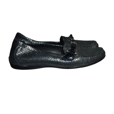 AGL Attilio Giusti Leombruni Jenah Driving Loafers Size 38 /US 8 Gray Leather - Image 1 of 4