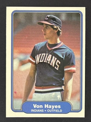 1982 Fleer #371 Von Hayes Rookie Cleveland Indians - Image 1 of 3