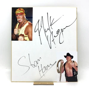 Hulk Hogan & Stan Hansen signed Board Autogramm Pro Wrestling Authentic 1990er - Bild 1 von 24