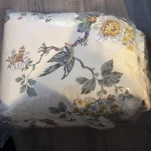 Lemfux Bettwäsche Set. Bettdecke mit Blumen- und Vogelmotiv 54 Zoll x 23 Zoll inklusive Kissenbezüge - Bild 1 von 4