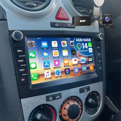 DAB+ Android 14 GPS Navi Autoradio Für Opel Astra H Corsa C D Meriva Zafira A B - Bild 1 von 4