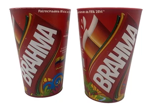 WM 2014 Brasilien Brahma Plastikpokale Lot 2 Official Soccer Ecuador Frankreich - Bild 1 von 16