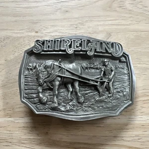 Vintage Shireland Solid Pewter First Edition Belt Buckle NOS - Picture 1 of 16