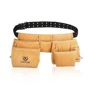 Suede Tool Belt/Pouch/Bag/Work Apron | Carpenter, Construction, Framers, Elec... - Picture 1 of 7
