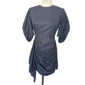 RHODE Pia Minikleid mit Puffärmeln & Rüschenbesatz in Schwarz Größe M - Bild 1 von 8
