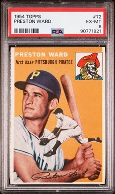 1954 Topps #72 Preston Ward PSA 6 - Image 1 of 2