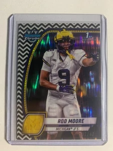 Rod Moore 2024 Bowman Univ Chrome Black & White Stealth #D /48 Michigan SSP - Picture 1 of 2