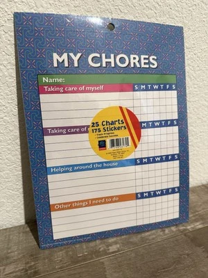 My Chores Chart For Kids - 25 Colorful Sheets & 175 stickers -Perfect For Summer - Image 1 of 4