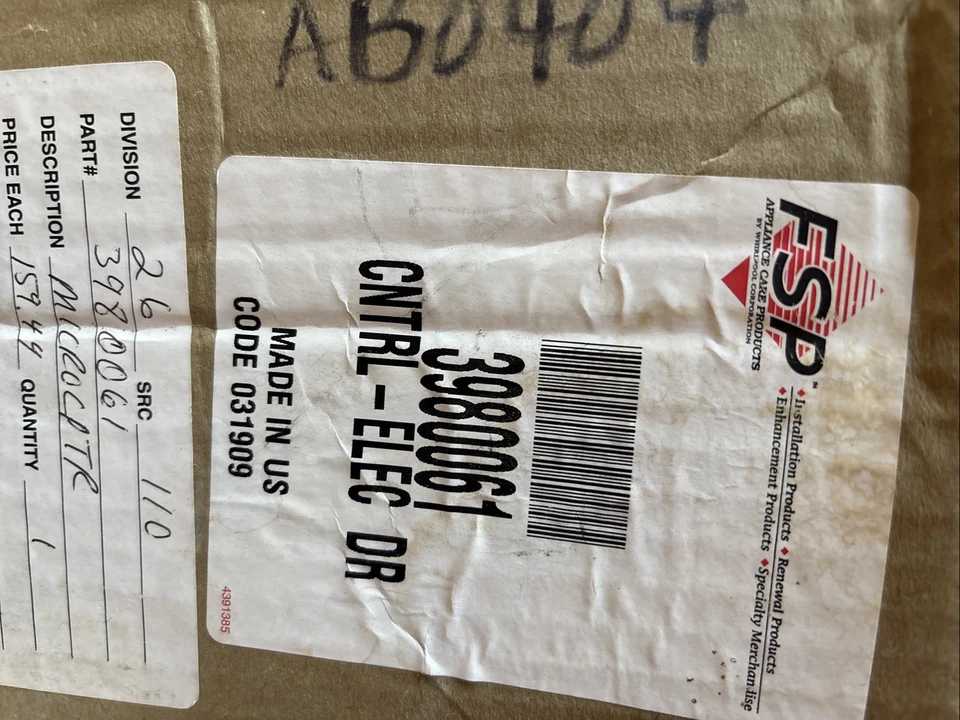 GENUINE/OEM Whirlpool/Kenmore 3980061/8566150 Dryer Electronic Control Board - Image 1 of 1